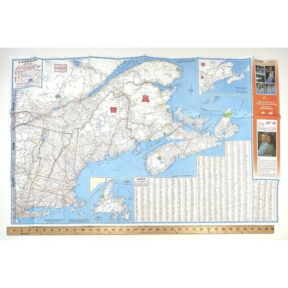 2000 AAA Northeastern States and Provinces Tourism Travel Transportation MAP EUC - Picture 4 of 5
